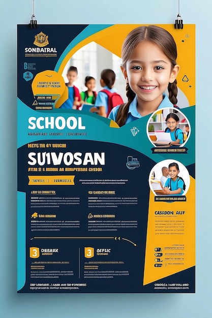 School Admission Flyer Design Template