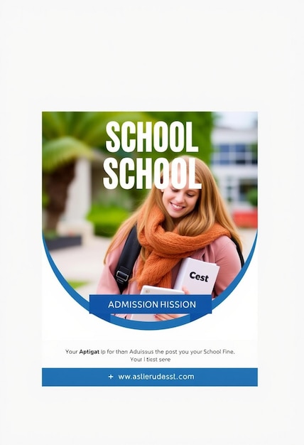 Photo school admission social media post template design