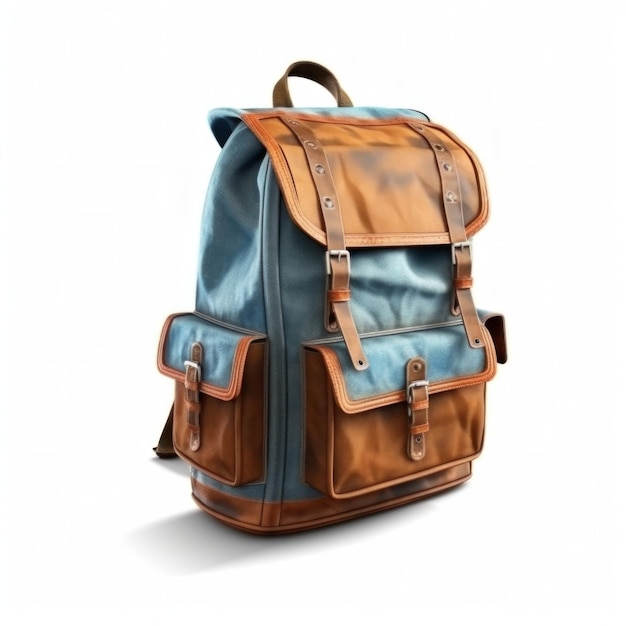 School backpack isolated Illustration AI GenerativexA