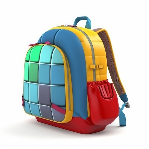 School backpack isolated Illustration AI GenerativexD