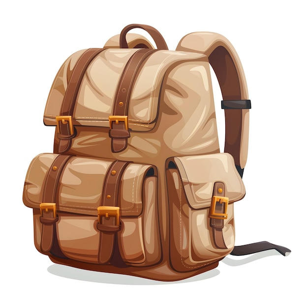 school backpack isolated illustration isolated on white background