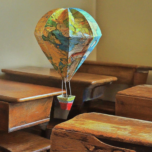 school backpack with colorful pencils