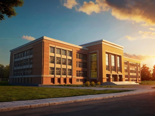 School building front view