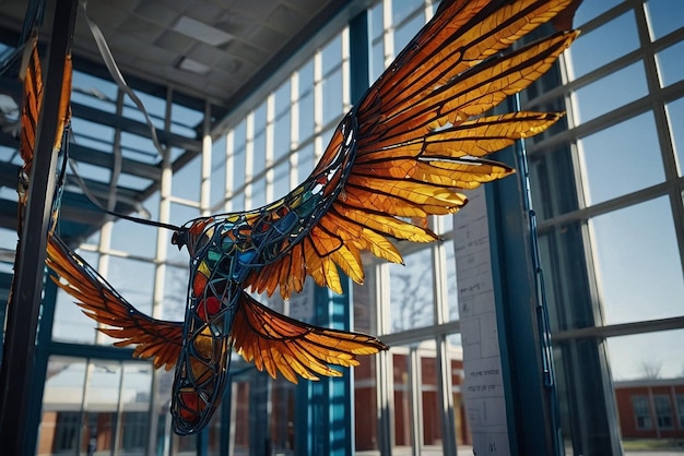 Photo a school building with a series of connected wings