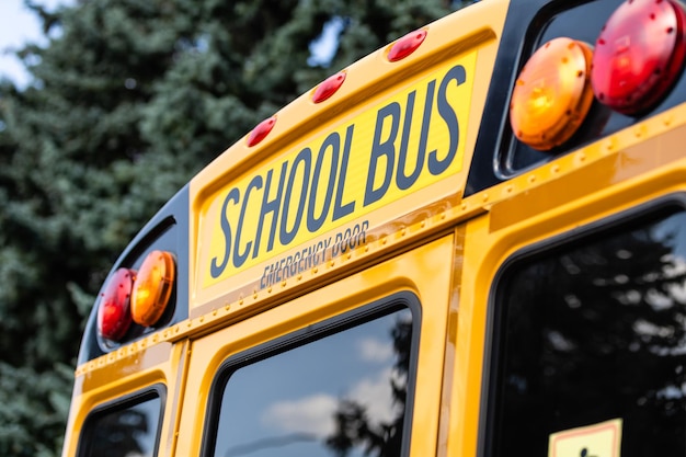 school bus lettering, school bus sign.