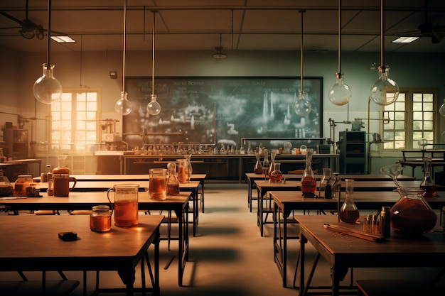 School chemistry room AI generated