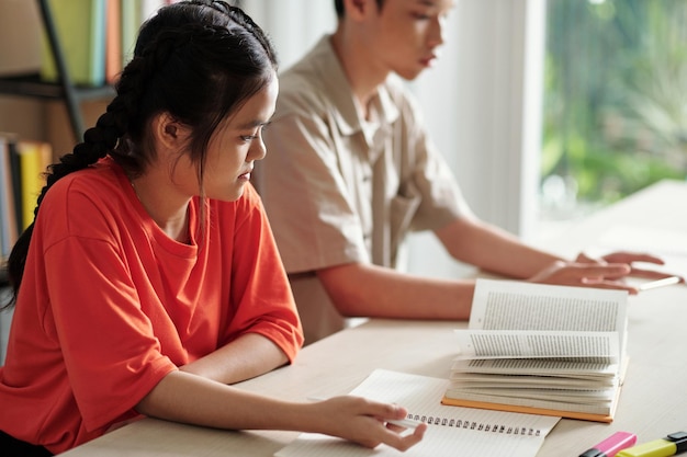 School Children Reading Book