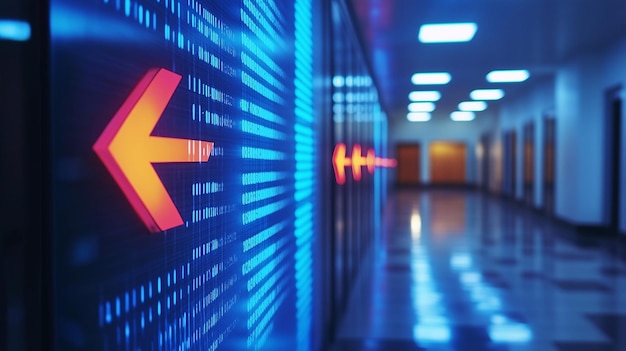 school classroom with a futuristic board