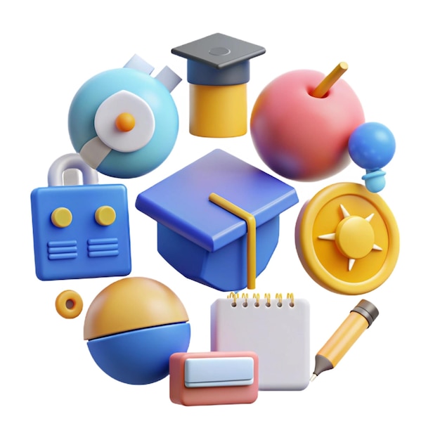 School and education icons element set Minimal education concept back to school