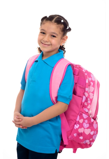 School Girl with Backpack