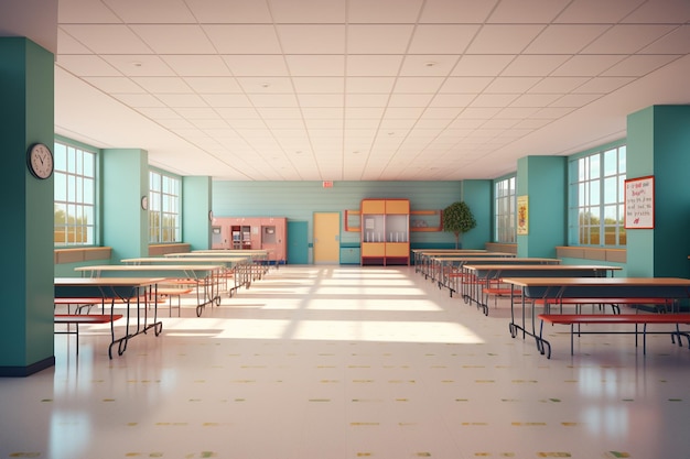 School interior background