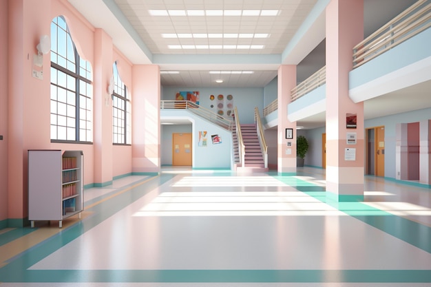 School interior background