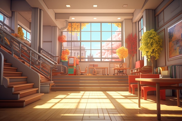 School interior background