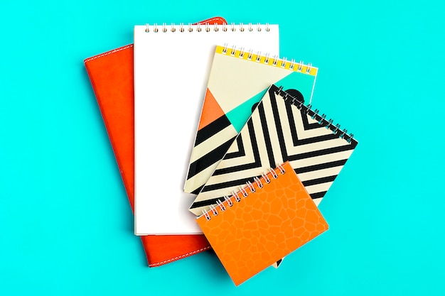 School and office supplies Concept back to school Flat lay Top view