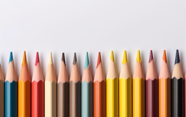 School pencil colors isolated school design