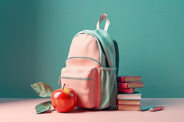 School Ready Backpack and Supplies for the Academic Journey Generative AI