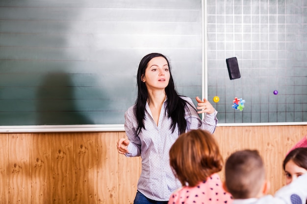 Schoolchildren in the classroom