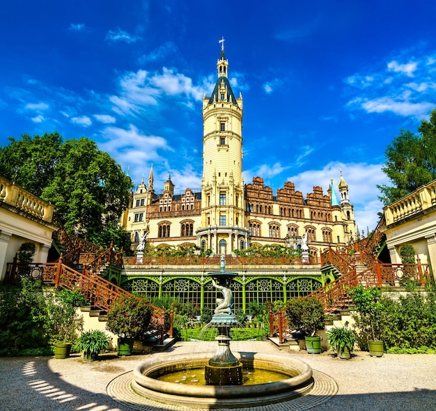 Schwerin castle in mecklenburgvorpommern unesco world heritage in north germany