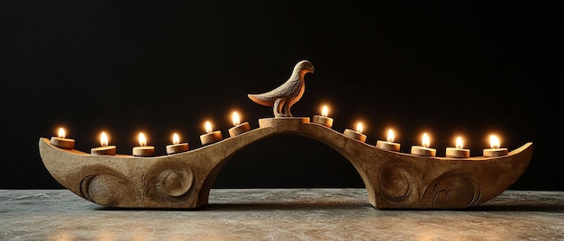 Schwibbogen Decorative Wooden Candle Holder