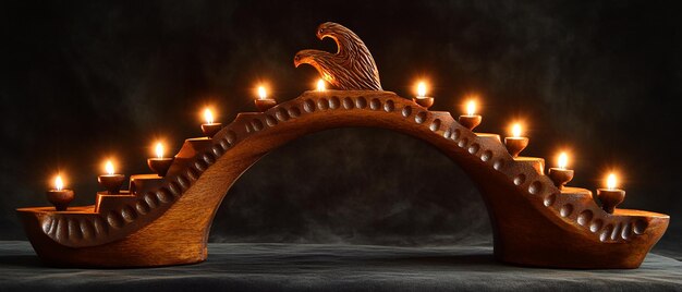 Schwibbogen Decorative Wooden Candle Holder