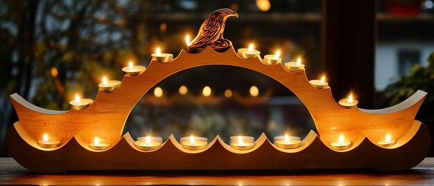 Schwibbogen Decorative Wooden Candle Holder