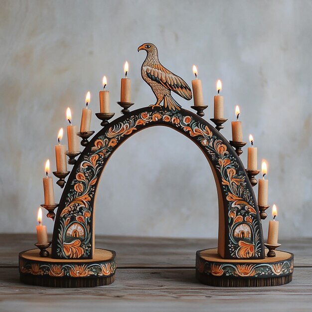 Schwibbogen Decorative Wooden Candle Holder