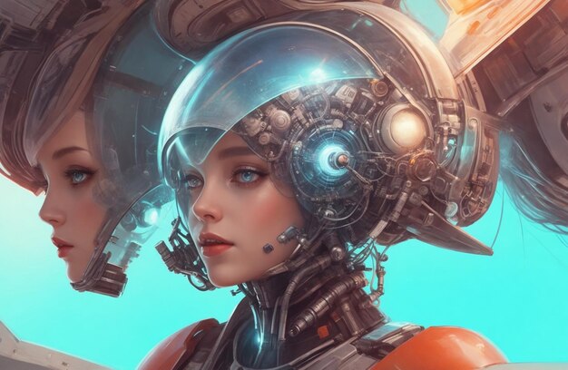 Science fiction woman illustration artwork