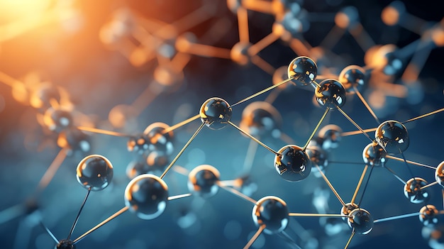 Science Molecule Molecular DNA Model StructureCreated with Generative AI technology