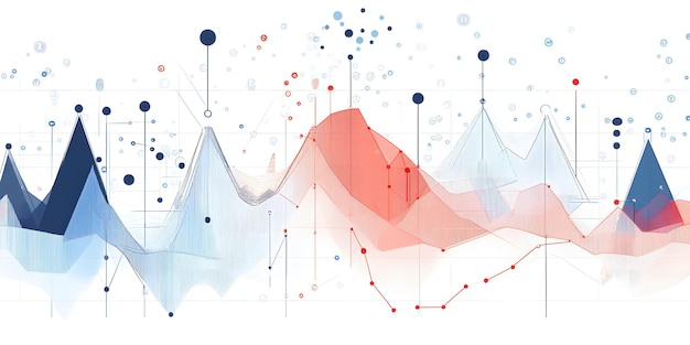 Photo scientific data visualized in graphs and charts