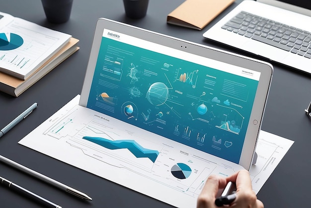 Scientific diagram illustration mockup