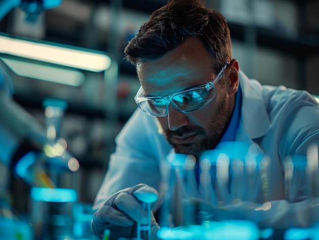 Scientist Conducting Research in Laboratory