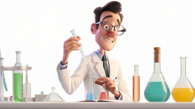 a scientist is holding a test tube and a bottle of test tubes