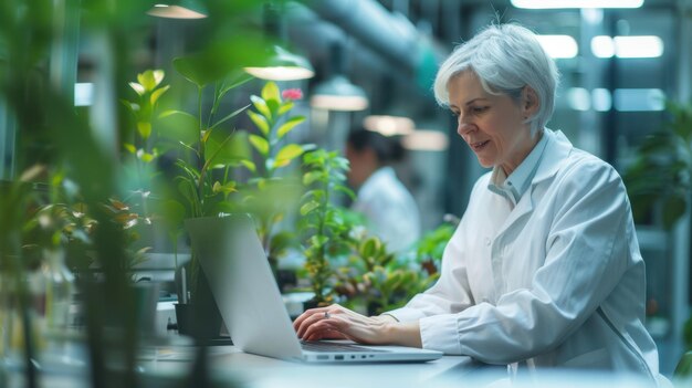 The scientist with laptop