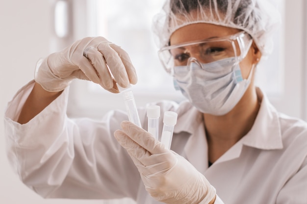 Scientist working at the laboratory