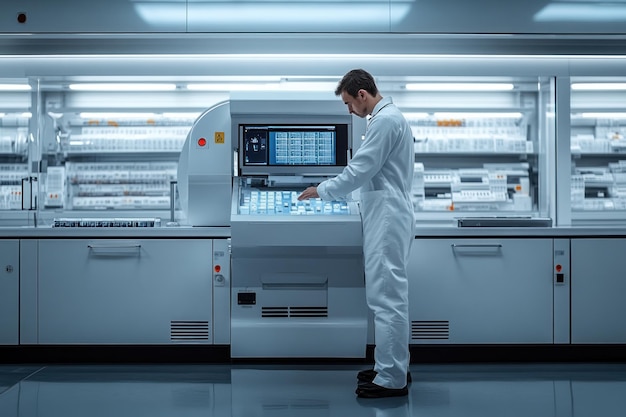 Photo scientist working in a modern lab