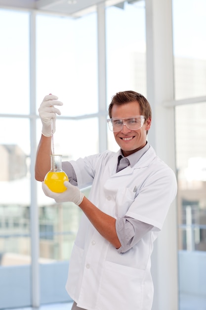 Scientist working with a test-tube