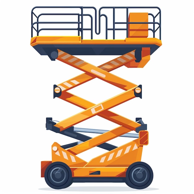 Photo scissor lift white background