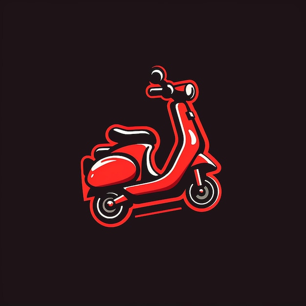 Photo scooter logo illustration design vector images