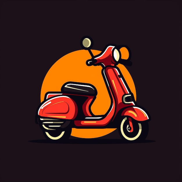 Photo scooter logo illustration design vector images