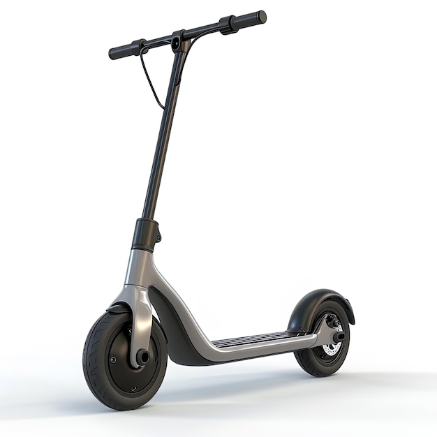 Photo a scooter with a black seat and wheels is shown