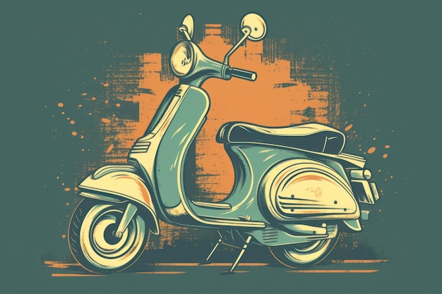 A scooter with the word vespa on it