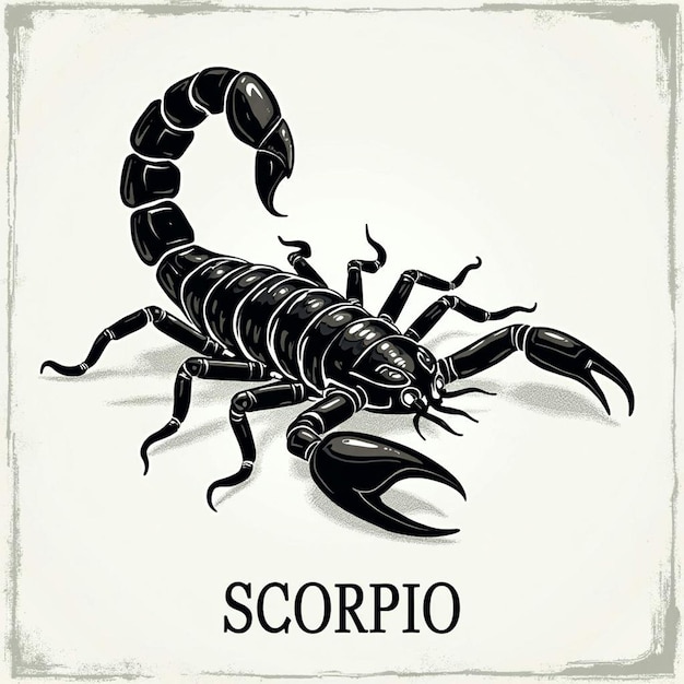 Photo a scorpion that is black and white