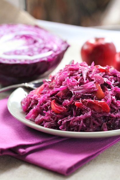 Scotch kale stewed with apples