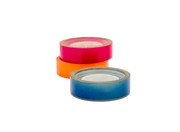 Scotch tape adhesive group colorful blue pink orange