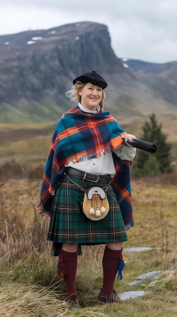 Photo a scottish celebration illustrating the vibrant culture of scotland