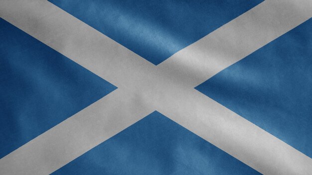 Photo scottish flag waving in the wind