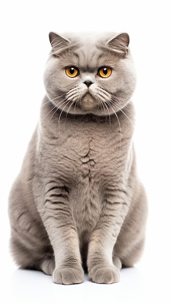 Scottish Fold Full Body Photo Illustration