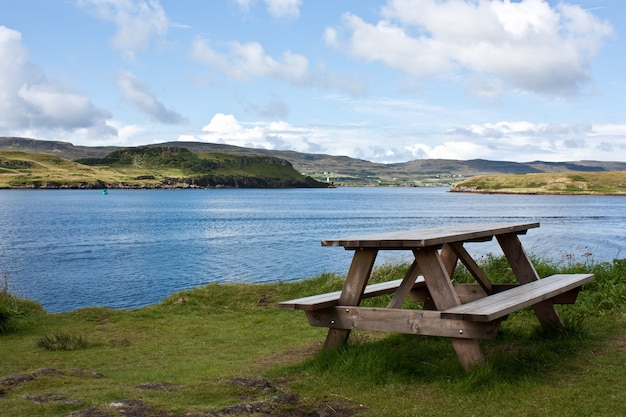 Scottish landscape  - Isla of Skye. Conceptual of rest and relax