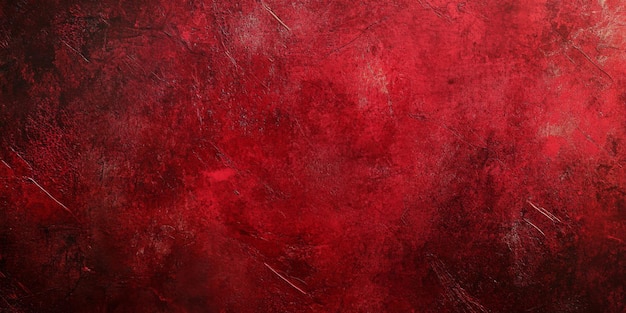 Photo scratched bright red paint on a gloomy grunge background creating a striking visual contrast