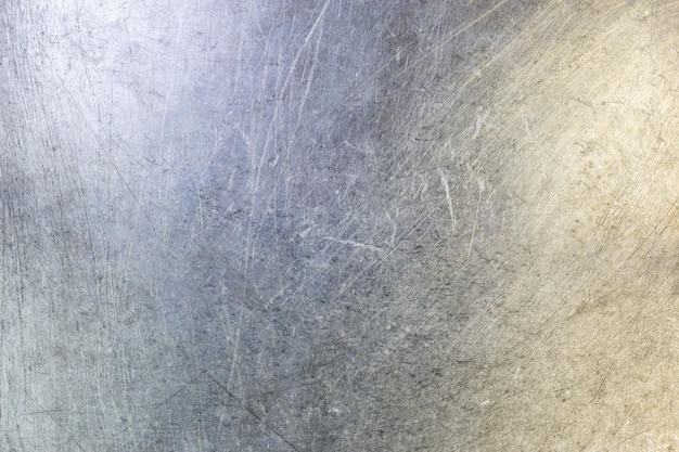 Scratched flat stainless steel sheet surface background and texture